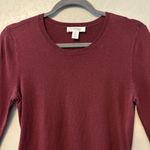 Motherhood Maternity red burgundy long sleeve crew neck knit sweater size small Photo 1