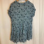 Jane and Delancey Cornflower Blue Floral Paisley Lightweight Button Blouse Shirt Photo 8