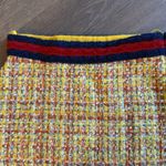 Gucci NWT yellow cotton blend a line tweed sequin embellished knee length skirt Photo 2