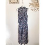 Nanette Lepore  High Low Sleeveless Floral Dress in Blue Size 10 NWT Photo 1