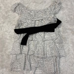 ZARA  Off The Shoulder Polka Dot Belted Dress White & Black Photo 1