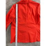 Talbots Women's Orange Utility Jacket Size L Button Front Long Sleeve Pockets Photo 7