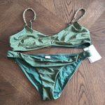 Zimmermann Halliday Metallic Chain Bikini Set in Forest Green, Size 4, $278 Photo 10