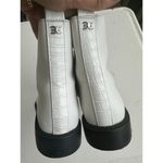 Sam Edelman Women's Nina Bright White Leather Lace Up Side Zip Combat Boots 7 Photo 4