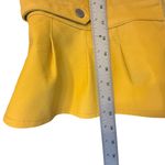 Baccini NWT  Faux Leather Moto Jacket – Women’s Size Large – Mustard Yellow Photo 10