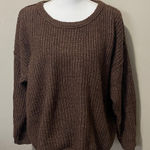 Like love Oversized Heather Brown Long Sleeve Sweater Large Photo 0