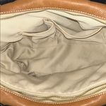 Audrey Brooke Brown and Black Satchel with Gold Accents Photo 10