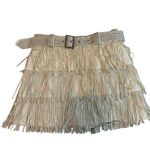 Rhinestone White Fringe Mini Skirt The Nashville Ladies Size Small Sparkle Photo 1