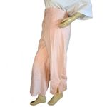 JONATHAN LOGAN LIGHT BLUSH PINK LINEN CROPPED TROUSERS W/FLORAL EMBROIDERY (24) Size 24W Photo 4