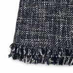 Brooks Brothers NWOT! Women’s Black Navy White Tweed Skirt Size 16 Fringe Lined Photo 6