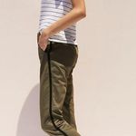 Anthropologie Relaxed Striped Chino Pants Photo 9