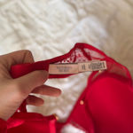 Victoria's Secret Vibrant Red Lace Bras 34C Photo 5