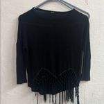 Rue 21 Black Fringe Women's Top Photo 0