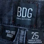 Urban Outfitters  BDG Womens Black High Rise Baggy Distressed Denim Jeans Sz 25 Photo 3
