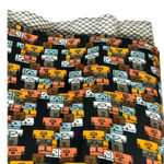 Anthropologie Porridge Suitcase Print Layered Split Back Tank Top S Black Photo 6