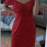 No Bo  red Floral Dress Photo 4