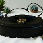 Michael Kors Gabby Small Hobo Crossbody Bag Black MK Logo Gold Hardware Purse Photo 5