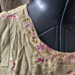 April Cornell vintage embroidered floral jumper dress Green Size L Photo 2