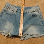 SheIn Mod Size 29 Distressed Jean Shorts Painted Floral Flower Cotton Zipper Photo 5