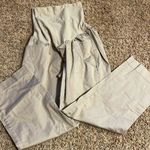 Oh Baby by Motherhood maternity capris light khaki/cream size M w/ tummy panel Photo 0