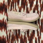 NEW MySlippers MyPillow Blush Pink Leather Suede Bow Moccasins Faux Fur Loafers Sz 7 New without tags Photo 2