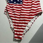 Xhilaration  USA RED WHITE BLUE One Piece Swimsuit LARGE PATRIOTIC Photo 2