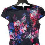 Betsey Johnson  Floral Sheath Dress Cap Sleeve Stretch Lined Women 2 Multicolor‎ Photo 1