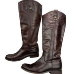 Frye Dark Brown Leather Melissa Western Tall Riding Boots Size 5.5 Style 77167 Photo 3