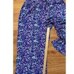 Muklucks MUK LUKS Dream Weave Wide Leg Cropped Lounge Pants Size XL Cobalt Floral Photo 4