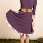 Matilda Jane  Queen of Hearts Plum 3/4 Sleeve Dress Sz S Photo 4