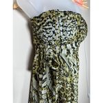 Sangria NWT VTG 90s Y2K Leopard Babydoll Sleeveless Tiered 100% Silk Midi Dress Size 14 Photo 2