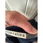 Alice + Olivia  Diana Sapphire Satin Maxi Dress Cowl Neck Slit Size 2 Photo 3