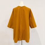 COS A-Line Pleated Blouse Top in Orange Lagenlook Relaxed Minimalist Office Work Photo 7