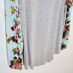 Matilda Jane Gray Raglan Floral Sleeve Tee Size Medium Floral Baseball Tee Photo 3
