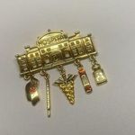 Costume Brooch Pin Gold Tone Photo 0