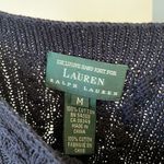 Ralph Lauren exclusively hand knit chunky cotton sweater Blue Size M Photo 3