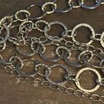 Rachel Zoe gold tone layered circle link necklace Photo 2