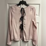 Free People NWOT  Arabella Flowy Tie-Up Back Blouse Size Medium Photo 5
