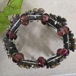 Vintage Garden Floral Bracelet Purple Photo 3