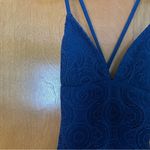 Southern Tide Summerset Mesh Crochet One Piece Swimsuit in Yacht Blue Size XS Photo 2
