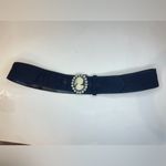 Victorian Cameo Lady Buckle Vintage‎ Black Belt Size M Photo 2
