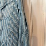 Peach Love California  Blue And White Stripe Chambray Romper Size Medium‎ Photo 4
