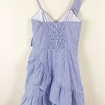 Parker  New York Lollie Mini Dress XS Blue White Stripe Ruffle NWT Photo 4