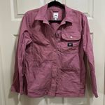 Vans Women’s lightweight snap button up shirt jacket pocket salmon pink sz small Photo 0