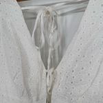 Le lis White Embroidered Mini Dress Short Sleeves with Ties size Small NWT Photo 4