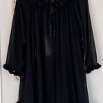 Victoria's Secret Vintage gold label Victoria’s Secret 90’s black sheer mini slip dress ruffled M Photo 0