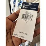 CHAPS White & Blue Floral Sleeveless Dress Size 10 100% Cotton New With Tags Photo 4