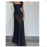 House Of CB  ‘Seren’ Black Floral Lace Back Maxi Dress NWOT size XS regular A-C Photo 1