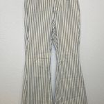 Judy Blue Los Angeles Super Flared Striped Denim Jeans Raw Hem EUC Sz 14 Cotton Photo 0