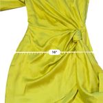 Solace London Marcie One Shoulder Draped Knot Mini Dress in Bright Yellow Sz 2 Photo 10